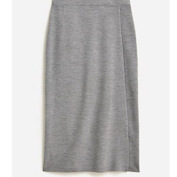 J. Crew Dresses & Skirts - J. Crew Merino Wool Faux Wrap Midi Skirt